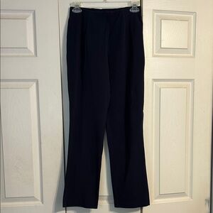 L.L. Bean Navy Blue Perfect Pants Stretch Pull On Straight Leg Ponte Knit XS